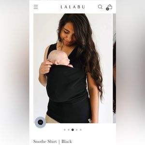 Lalabu Baby-wearing Soothe Shirt, Black, Size M